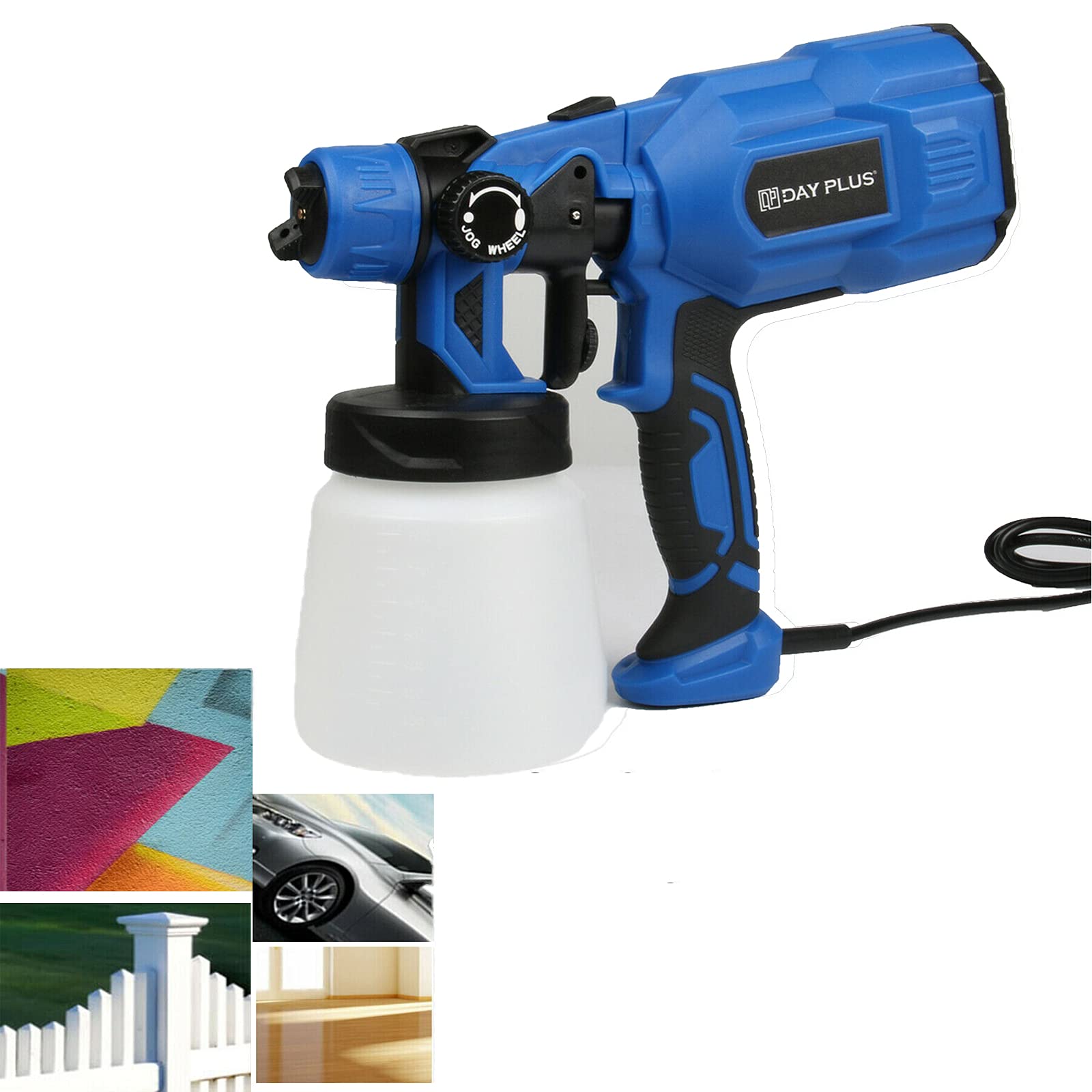 Sistema de pulverización de pintura eléctrico 550W, pistola pulverizadora, pistola de pintura con 3 patrones de pulverización, pistola de pintura eléctrica, para barnices en interiores y exteriores