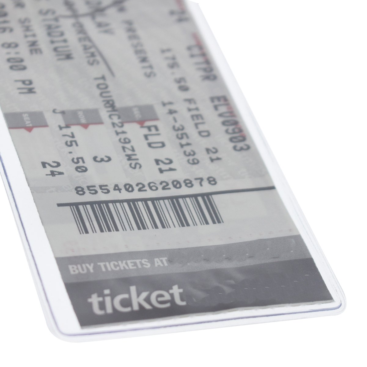 Ticketmaster-kompatibel, transparente flexible Vinyl-Kunststoff-Halterung für Konzerte und Sport, 25 Stück Specialist ID