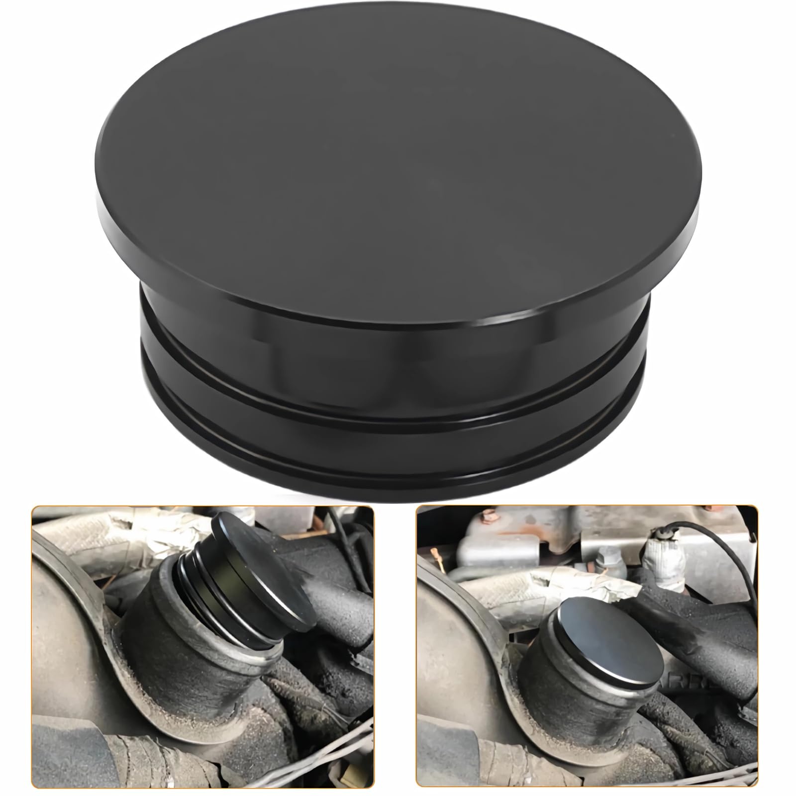 Tapa de resonador de turbo FYWZ, tapa de aluminio para 6 6L 2004 5 2005 2006 2007 2008 2009 2010 Duramax Diesel LBZ LLY LMM, color negro
