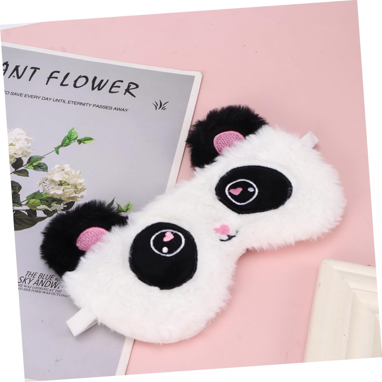 Masque Yeux Panda Design Doux et Confortable Cache Yeux Occultant pour Sommeil Masque de Nuit et Filles Lumière pour