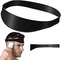 Vista 1 de Plantilla de afeitado de escote y guía de corte de cabello, banda de corte de pelo de silicona duradera curvada de alta calidad para cortes de pelo