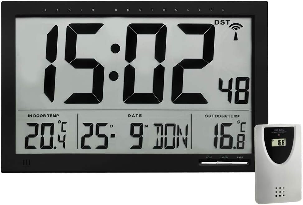 TFA Dostmann Digitale XL wandklok, 60.4505