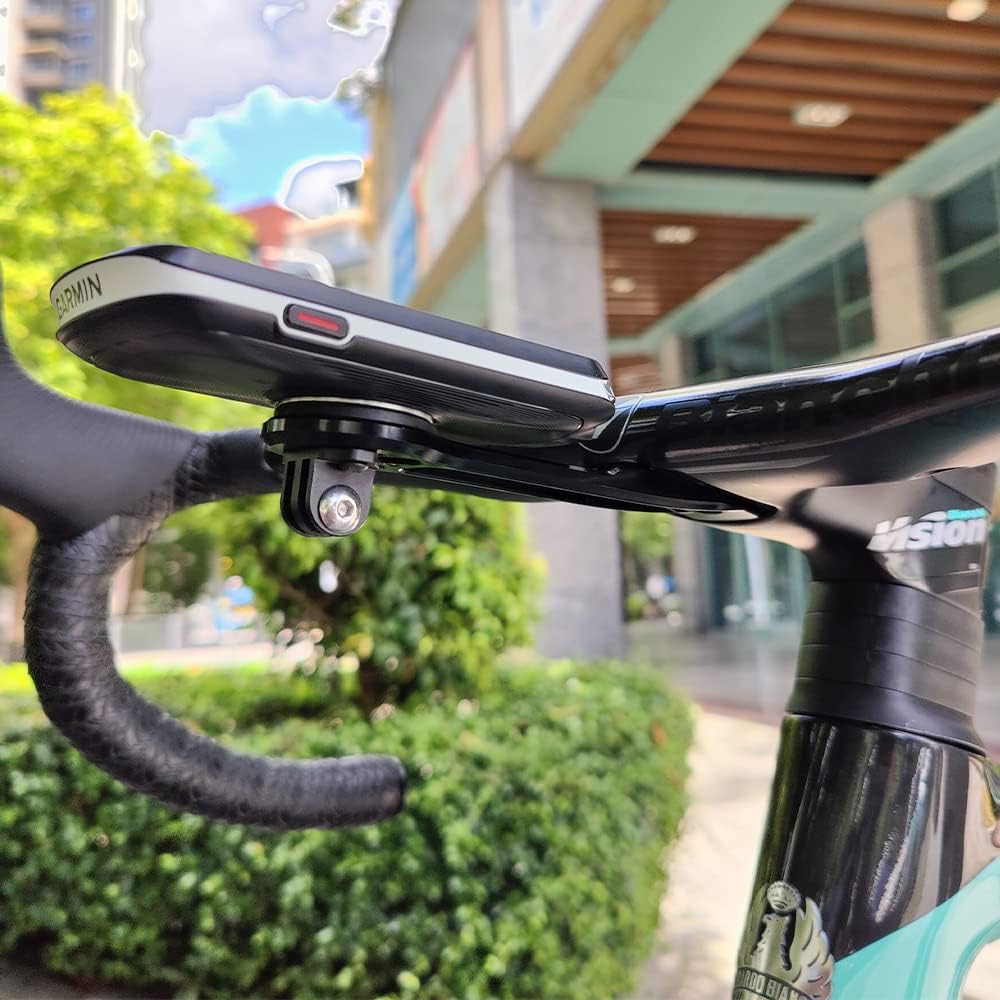 Cestbon Out Front Bike Stem Handlebar Combo Mount for Garmin Edge Wahoo Elemnt Bryton Rider Stages Dash Hammerhead Campatible with Vision Metron 5D ACR Integrated Handlebar