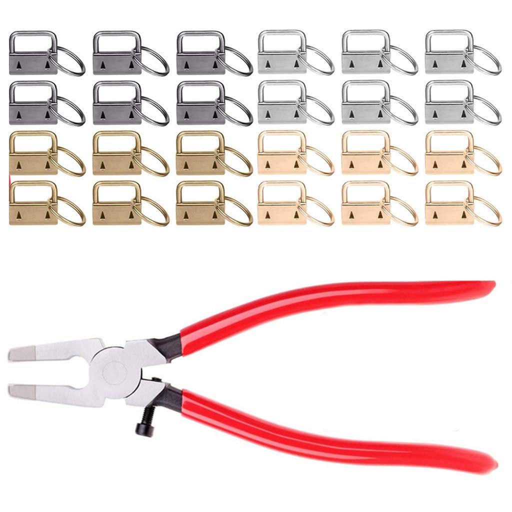 Porte-clés avec pince lot 40 clés de 25 mm outil pour dragonne L