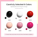 OpenLive Nail Polish Set 6 Colors Multi colour Quick Drying Nail Polish, Black White Red Pink Collection Gifts for Women