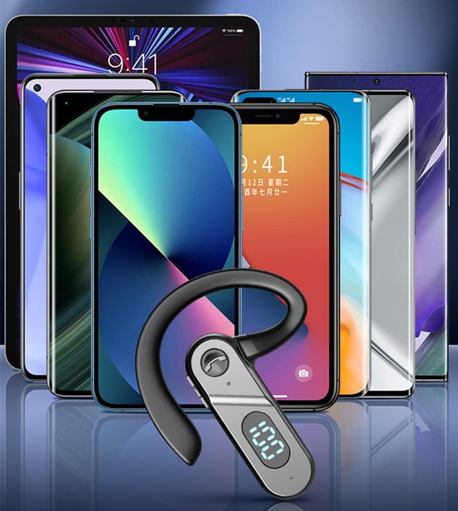 Miniatura 7 de Uigsas Auriculares Bluetooth Auriculares inalámbricos Bluetooth Auriculares de respuesta de control de voz de un solo oído para teléfono celular