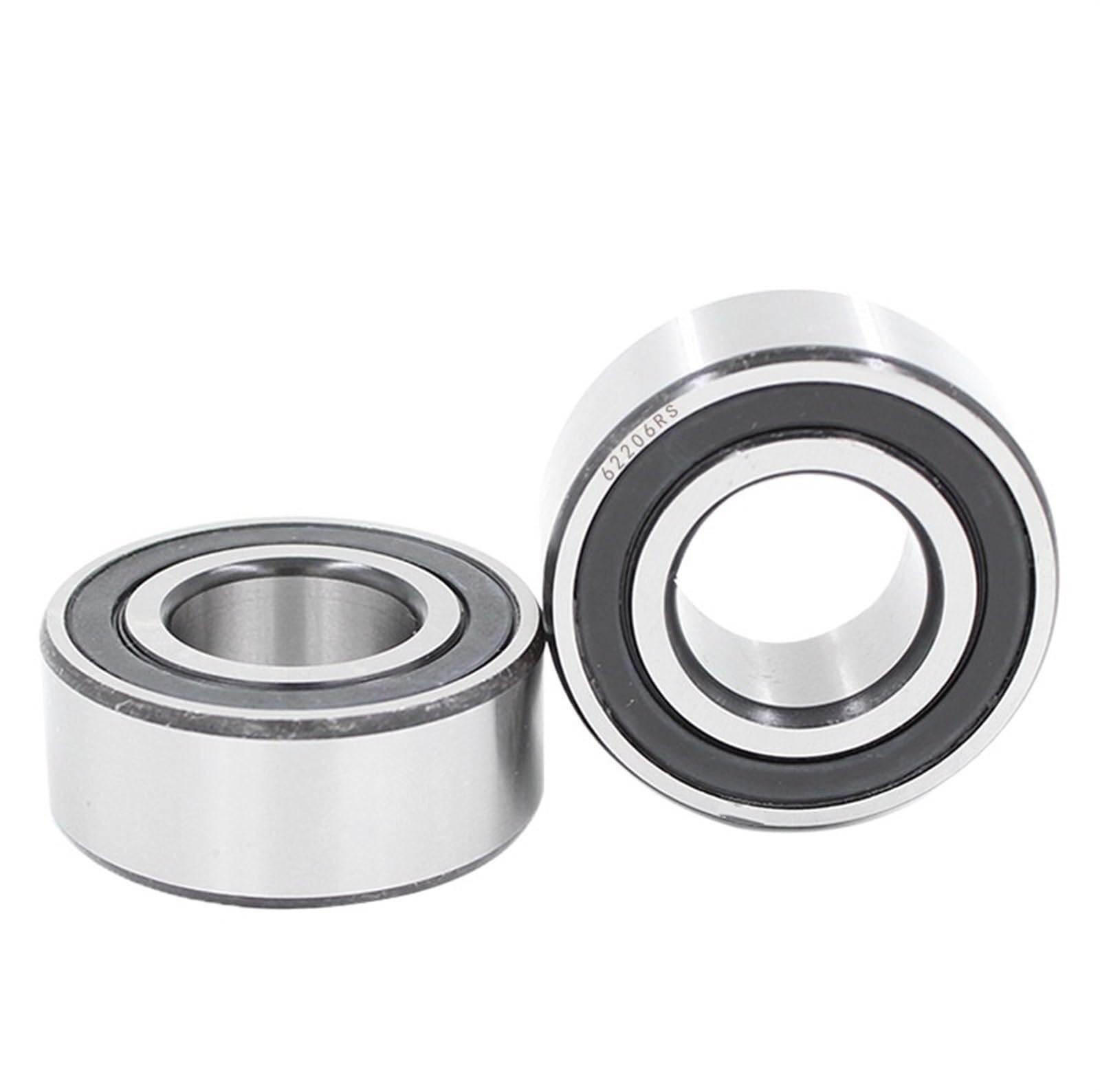 Bearing, Bimetal Seal Shield Micro deep Groove Bearing 1pcs 3200-2RS 10X30X14.3mm Double Row Angular Contact Bearing(3205-2RS 25X52X20.6) Wear Resistance(3206-2rs 30x62x23.8)