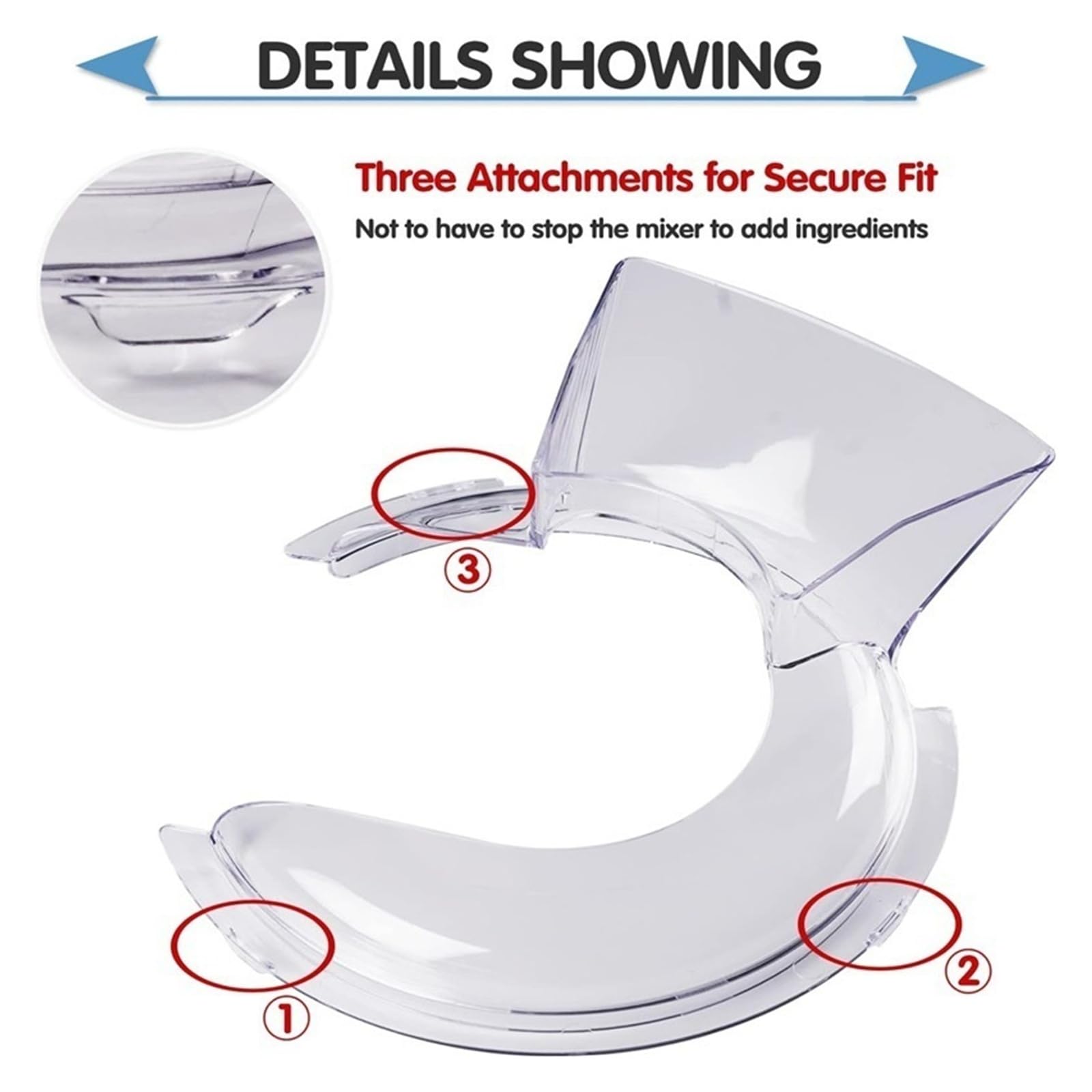 Frusta Con Bordo Flessibile In Silicone Da 2 Pezzi/set, Protezione Antispruzzo for Versamento, Compatibile Con KitchenAid, Mixer Con Testa Inclinabile Da 4,5-5 Qt