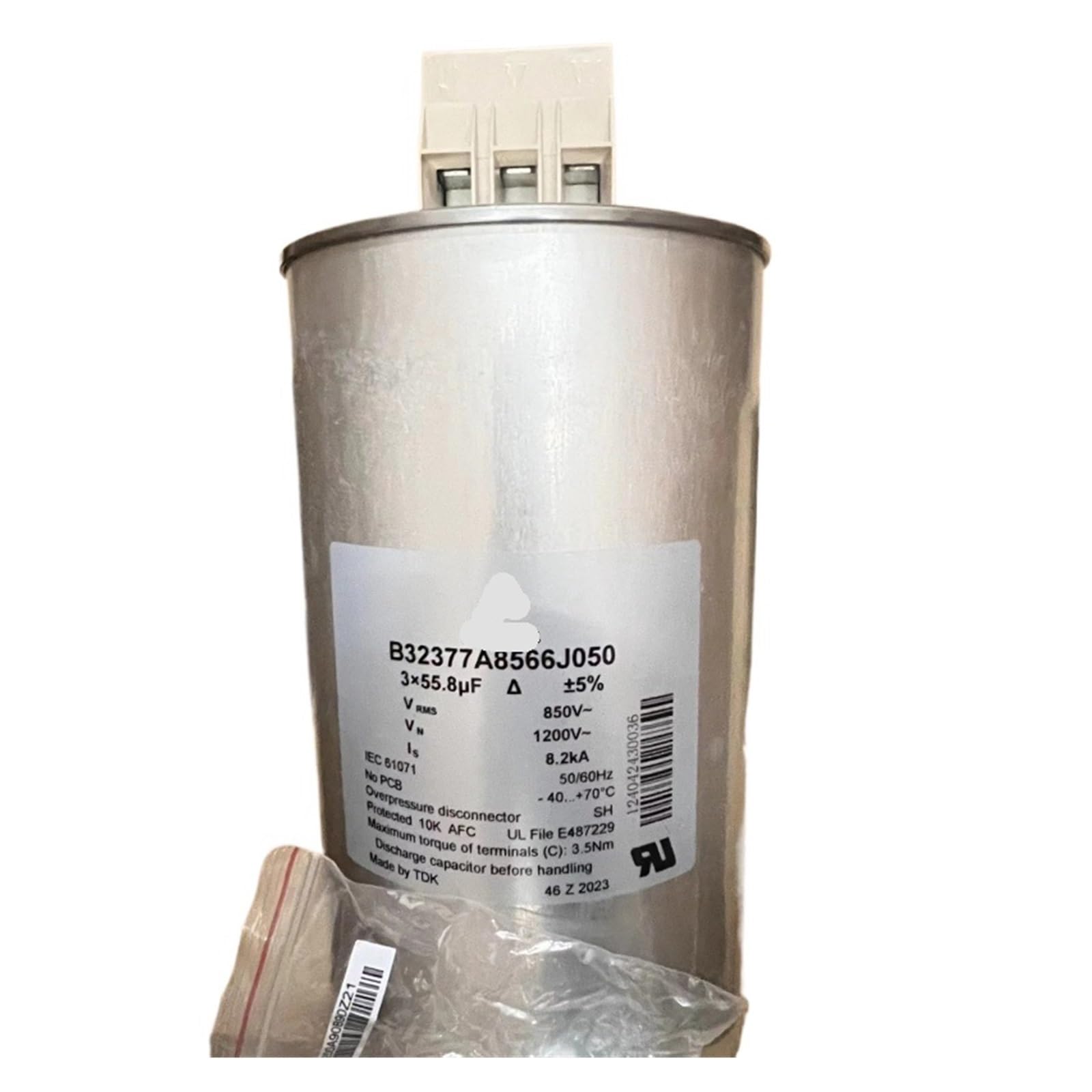KSZHZYMGX B32377A8566J050 Film Capacitors 3X55.8UF 5% 850V 1200V