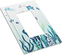 Vista 3 de Tortugas Marinas de Pared Océano Hierba Medusas Peces Algas Marinas Burbujas Placa de Pared Individual Rocker/Decora 1 Gang Cubierta de Interruptor