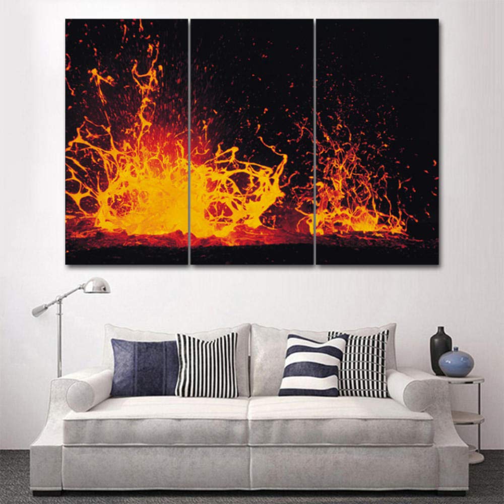 Amazon.co.jp: 火山マグマ噴火 Hd キャンバス絵画モダンな家の装飾