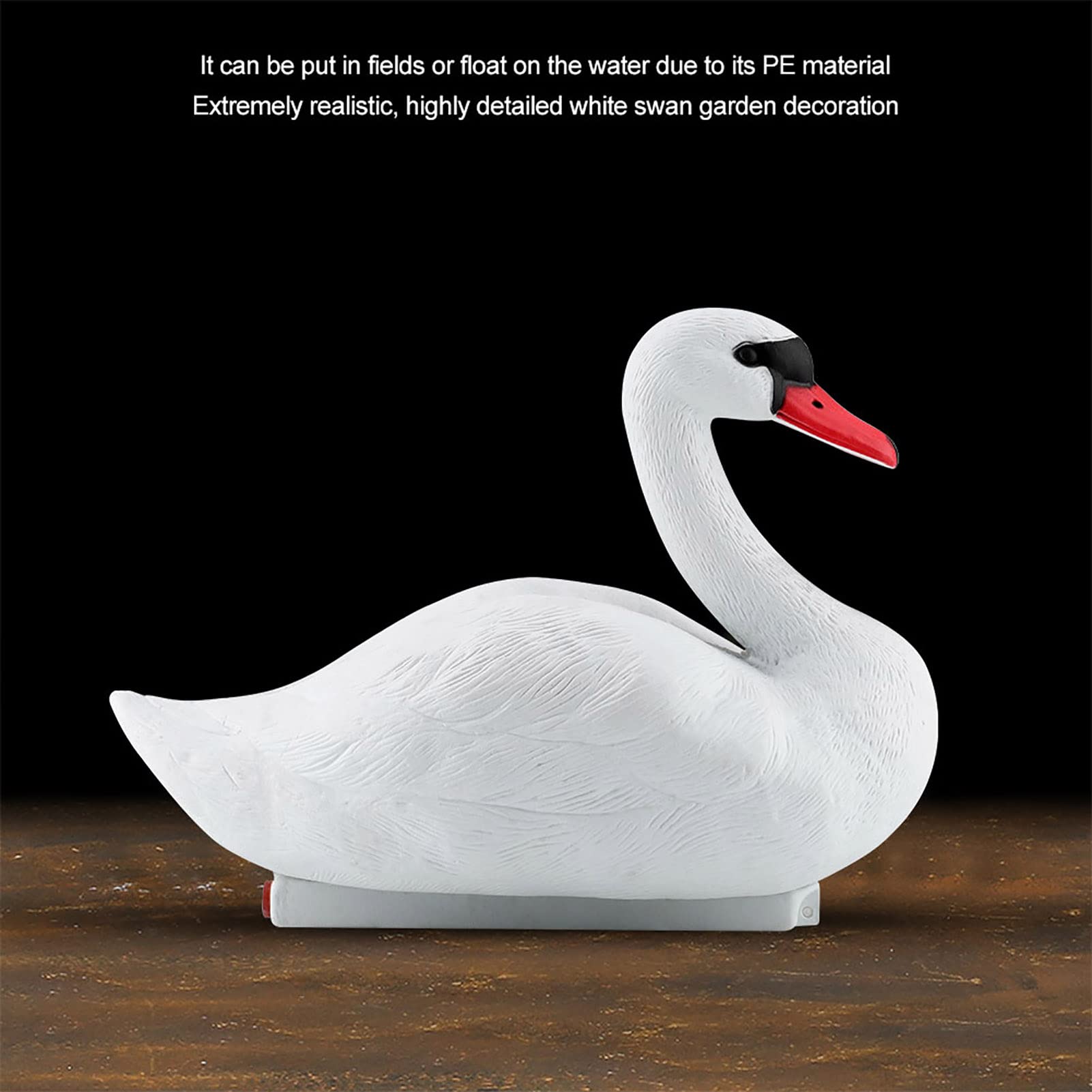 Gavigain White swan Decoration,Simulated Cute Exquisite White Swan Decorative Tool,Hunting Crops Bait Decoys Tool for Outdoor Garden Decoration
