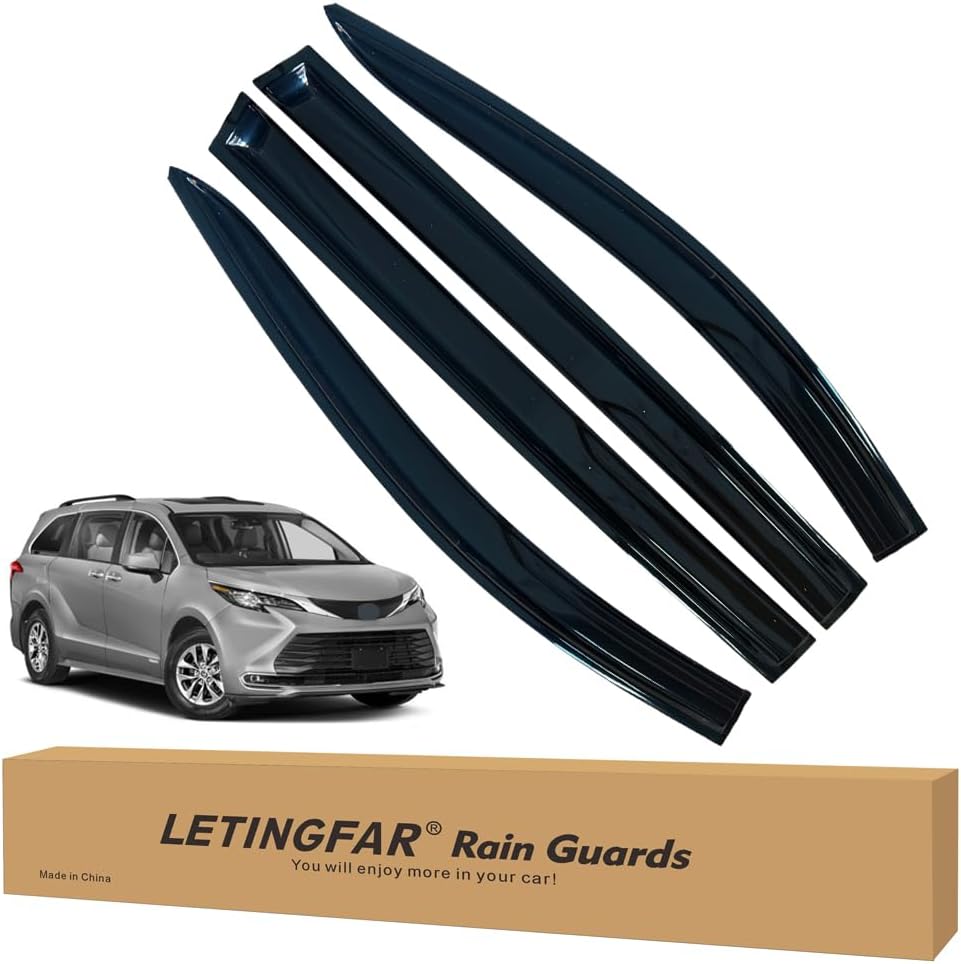 Window Visors Rain Guards for Toyota Sienna 2021 2022 2023 2024 Accessories, Wind Deflectors Vent Shades for Toyota Sienna E59-for-Toyota-Sienna-21/24
