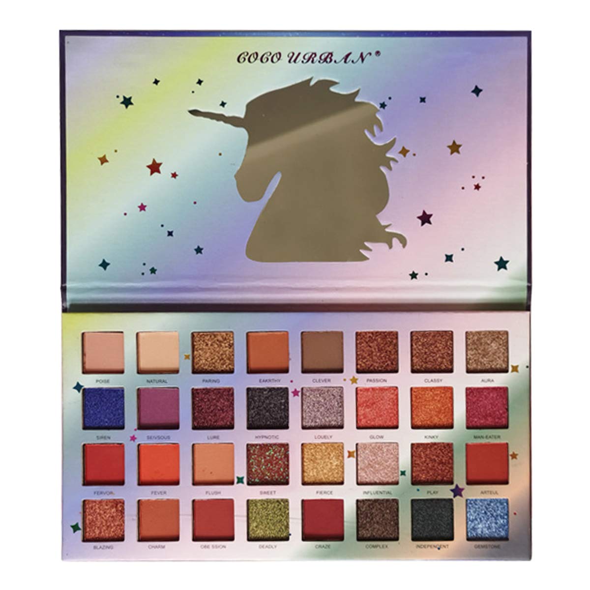 32 Colors Eyeshadow Palette,Highly Pigment Shimmer Matte Glitter Multi Reflective Creamy Eye Shadow Powder Waterproof Long Lasting Vibrant Eye Shadow Make Up Pallet Set