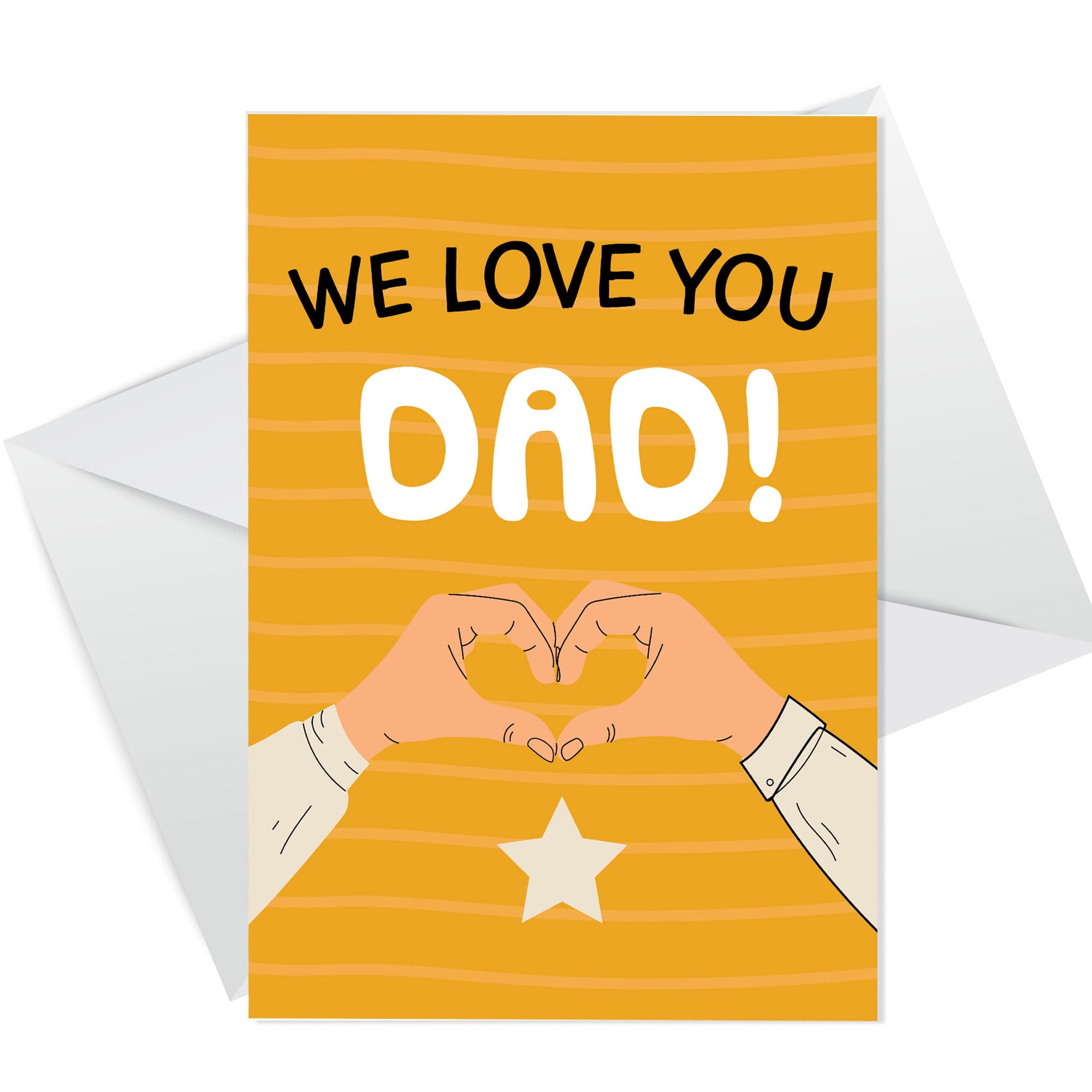 RED OCEAN Fathers Day Card For Dad, WE LOVE YOU DAD CARD, Dad Birthday Cards, Card For Him, Novelty Dad Cards, Dad Card From Daughter Son, Greetings Card With Envelope