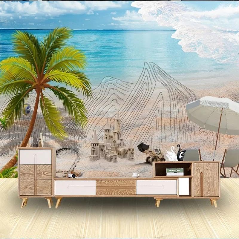 Papier peint panoramique mer 3D pour salon et chambre