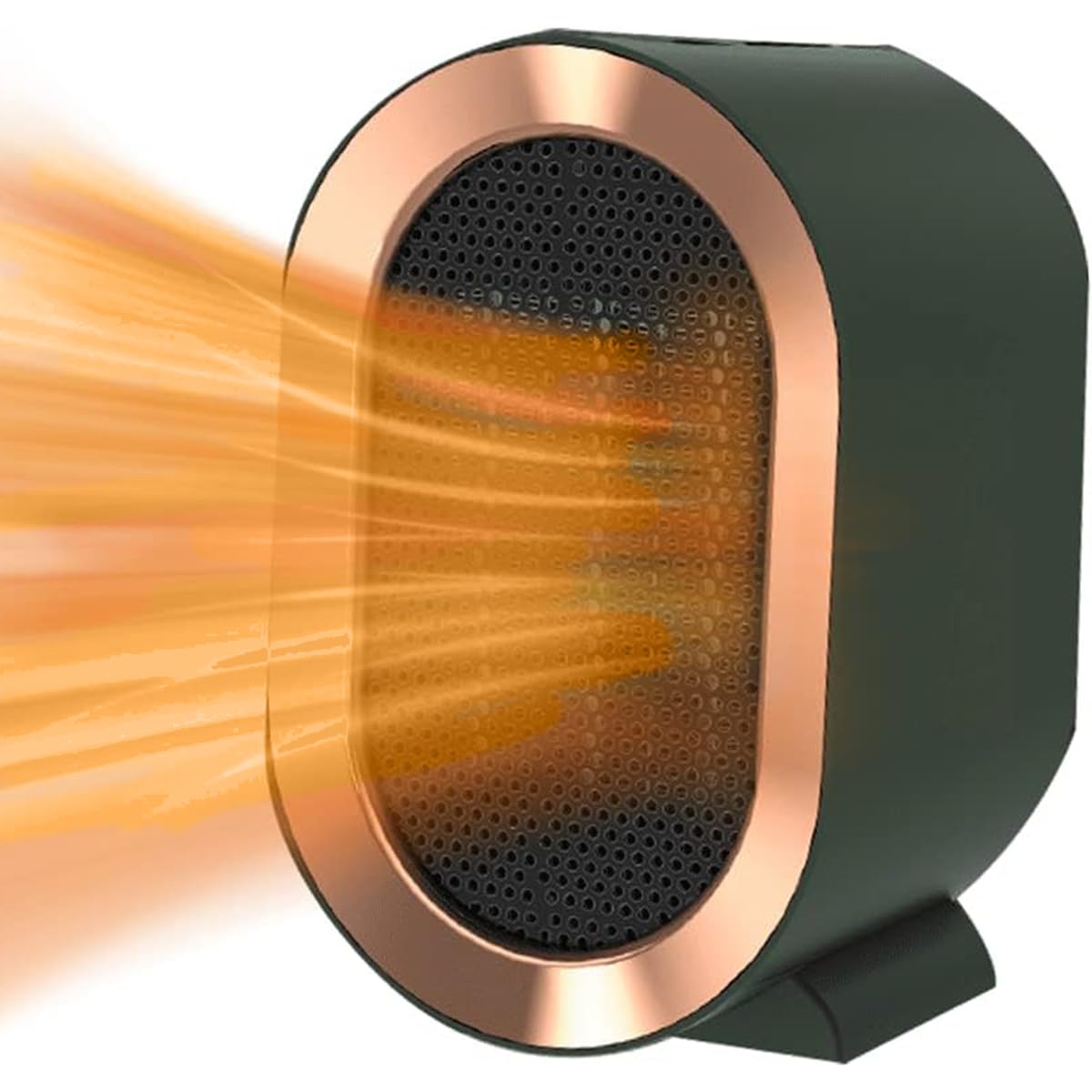 Space Heater 1200W/800W Portable Ceramic Plug in Fan Heater, Ceramic Heaters for Home Low Energy, Electric Fan Heater Silent with Overheating & Tip-Over Protection, for Room Bedroom Office-Retro Green