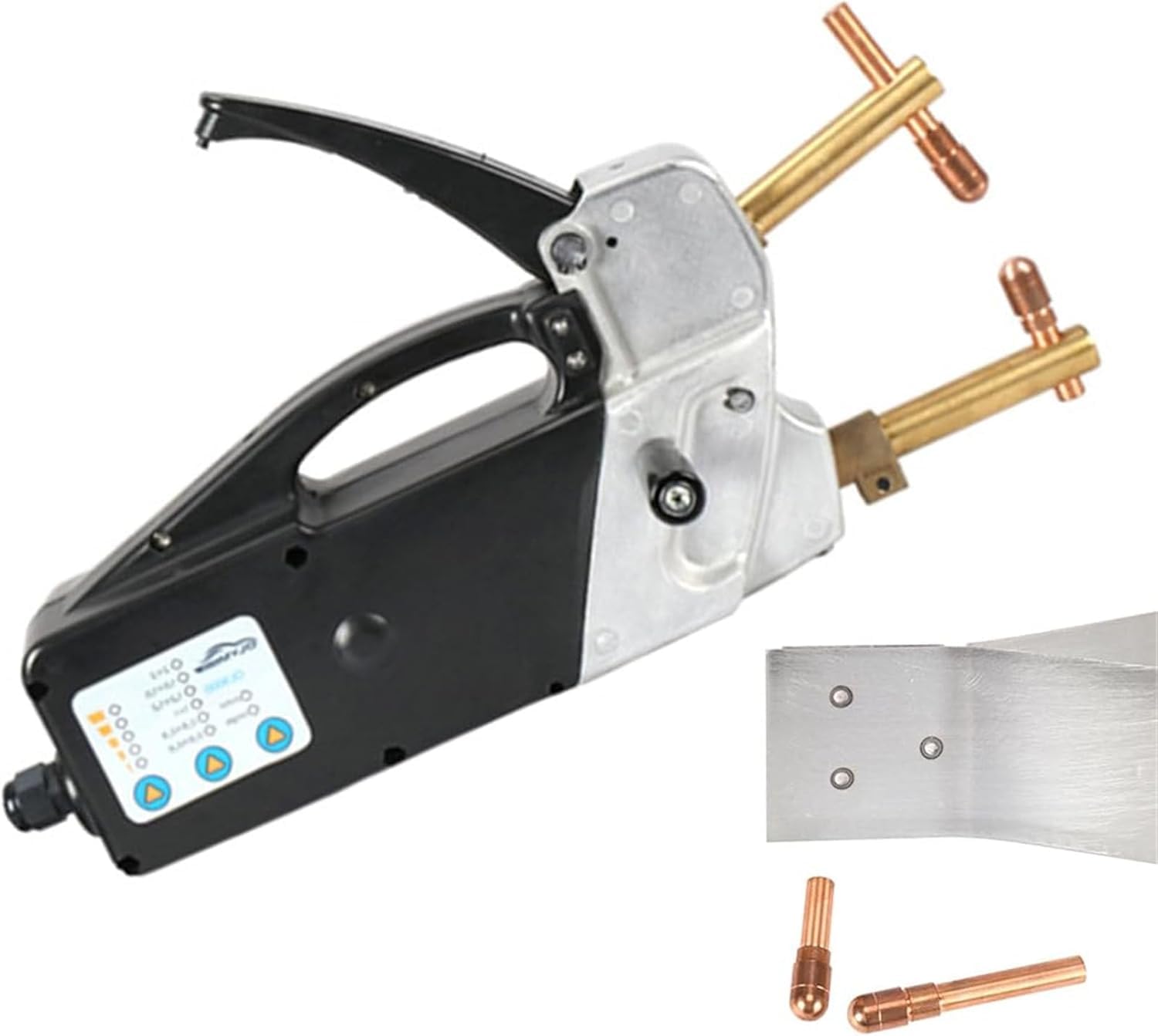 Soldadora por puntos portátil de 220 V, pistola de soldadura de mano de 3000 A, máquina de soldadura de doble cara para reparación de chapa, carrocería automática