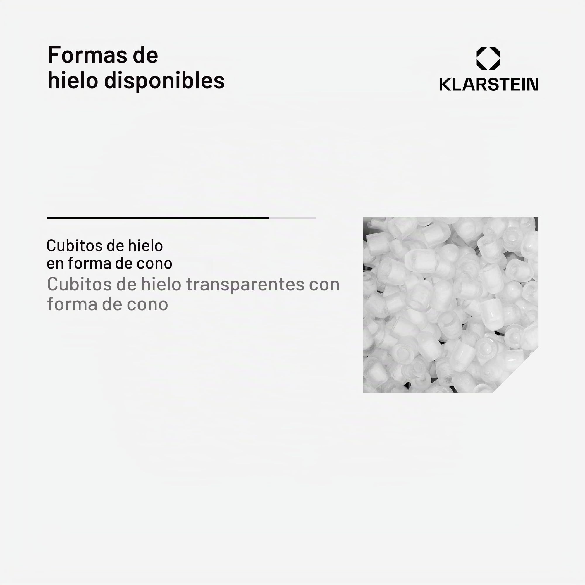 Klarstein ICE3-Powericer-XXL - Máquina de hielo industrial (160 W, 25 Kg/día, 6 kg, sistema eficaz, revestimiento insípido, muy silencioso, compresor de alto rendimiento, plata