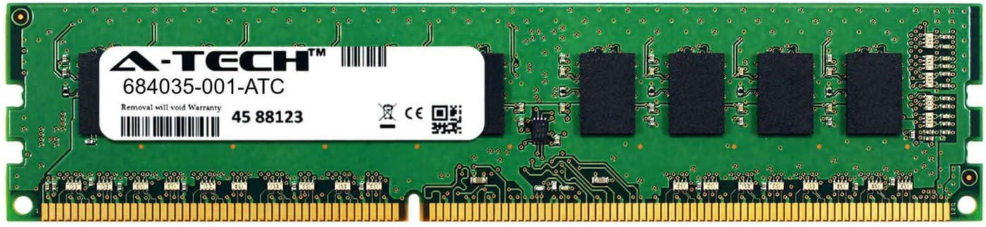 A-Tech 8GB Replacement for HP 684035-001 - DDR3 1600MHz PC3-12800 ECC Unbuffered UDIMM 2rx8 1.5v - Single Server Memory Ram Stick (684035-001-ATC)