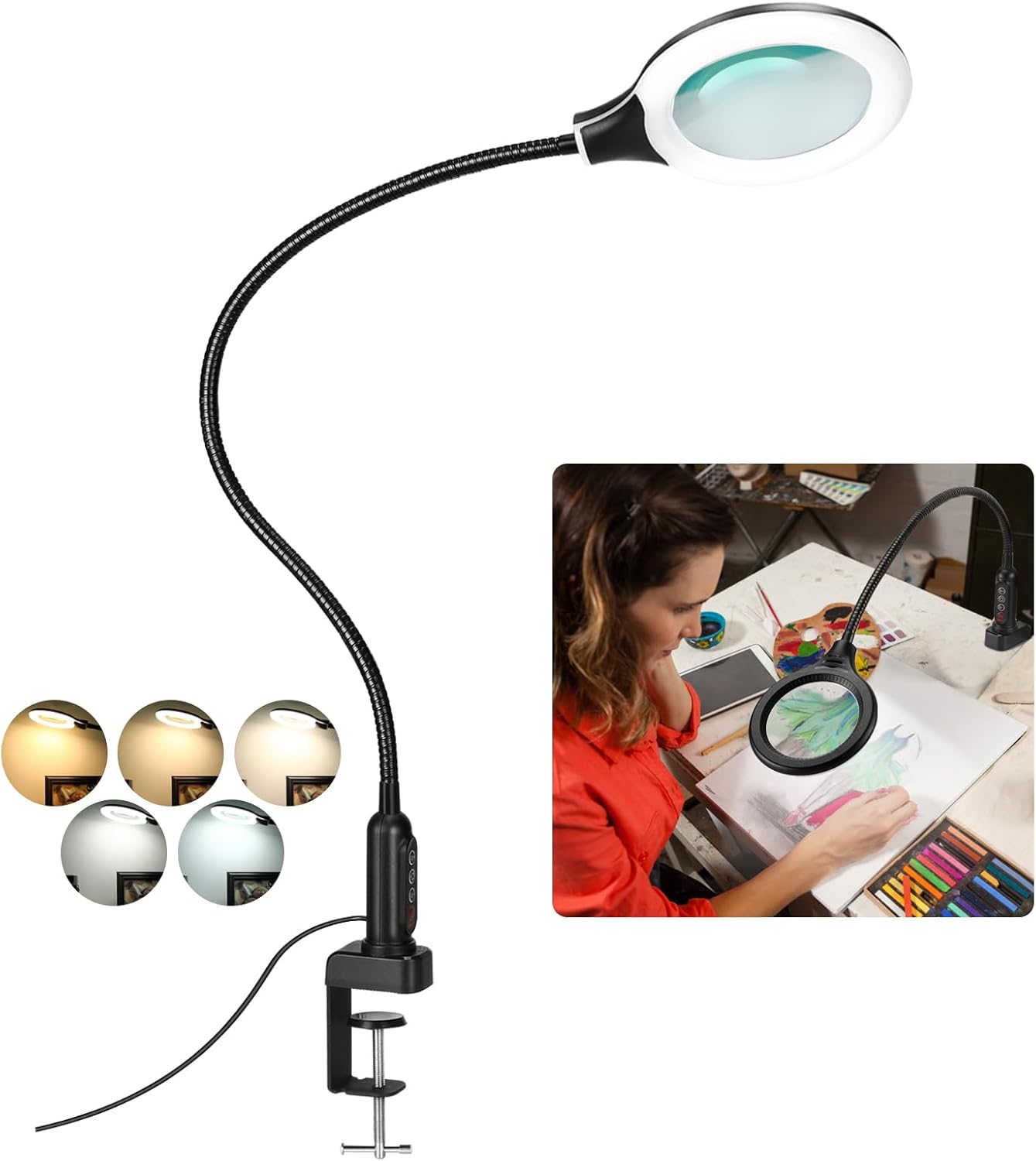 magnifying glass light lamp