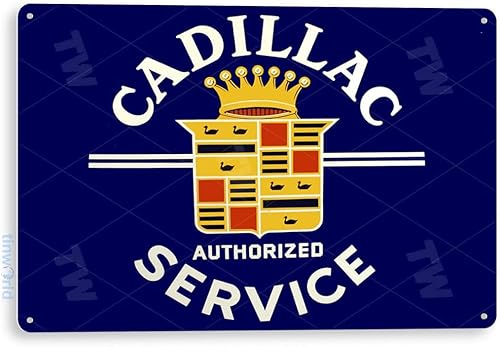 Tin Sign Servicio de Cadillac las partes metálicas Decor Auto ventas tienda cochera A707