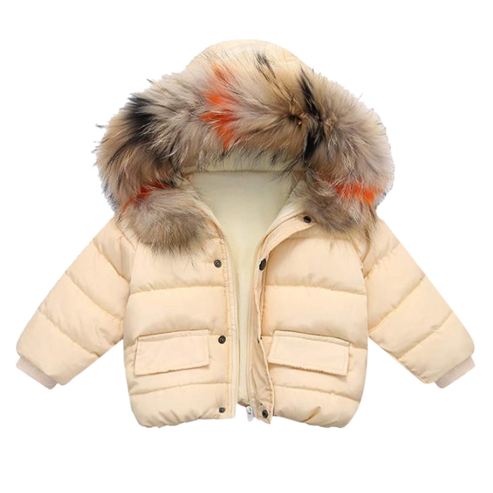 FGUUTYM Cappotto invernale per bambini, in cotone con cappuccio, per attività all'aria aperta, per le mezze stagioni, invernale, caldo, in cotone, a maniche lunghe, protezione dal freddo, con