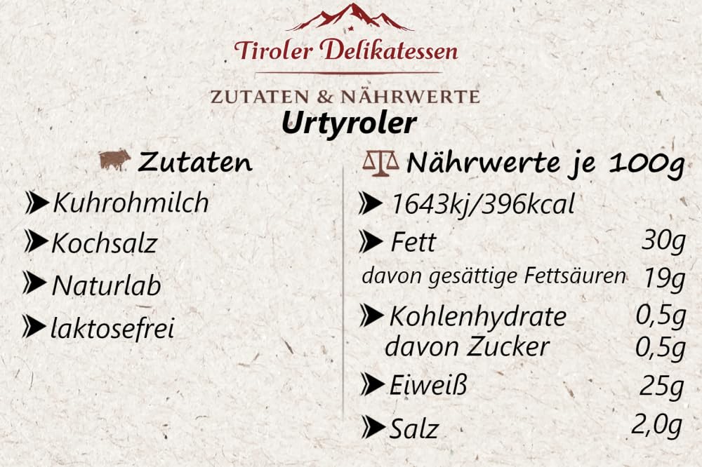 Almgourmet - Hartkäse aus Südtirol - 2 Stück je 400g - 12 Monate gereift - Herzhafter Urtyroler Käse mit würzigem Geschmack