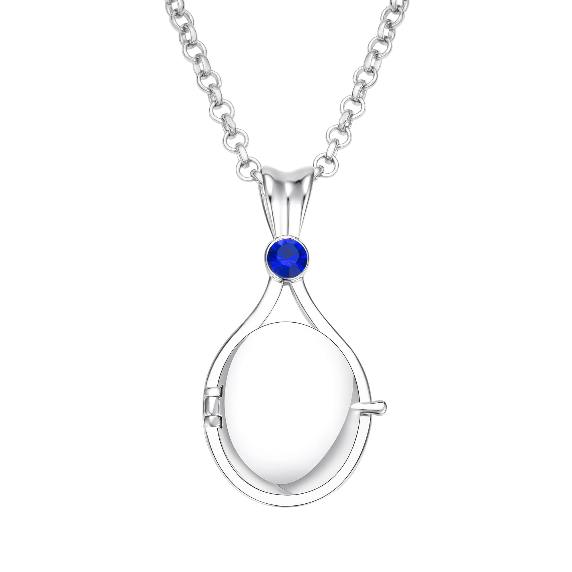 Big Mermaid Necklace Water Locket Fashion White Natural Zircon Copper Pendant Mermaid Locket Jewelry