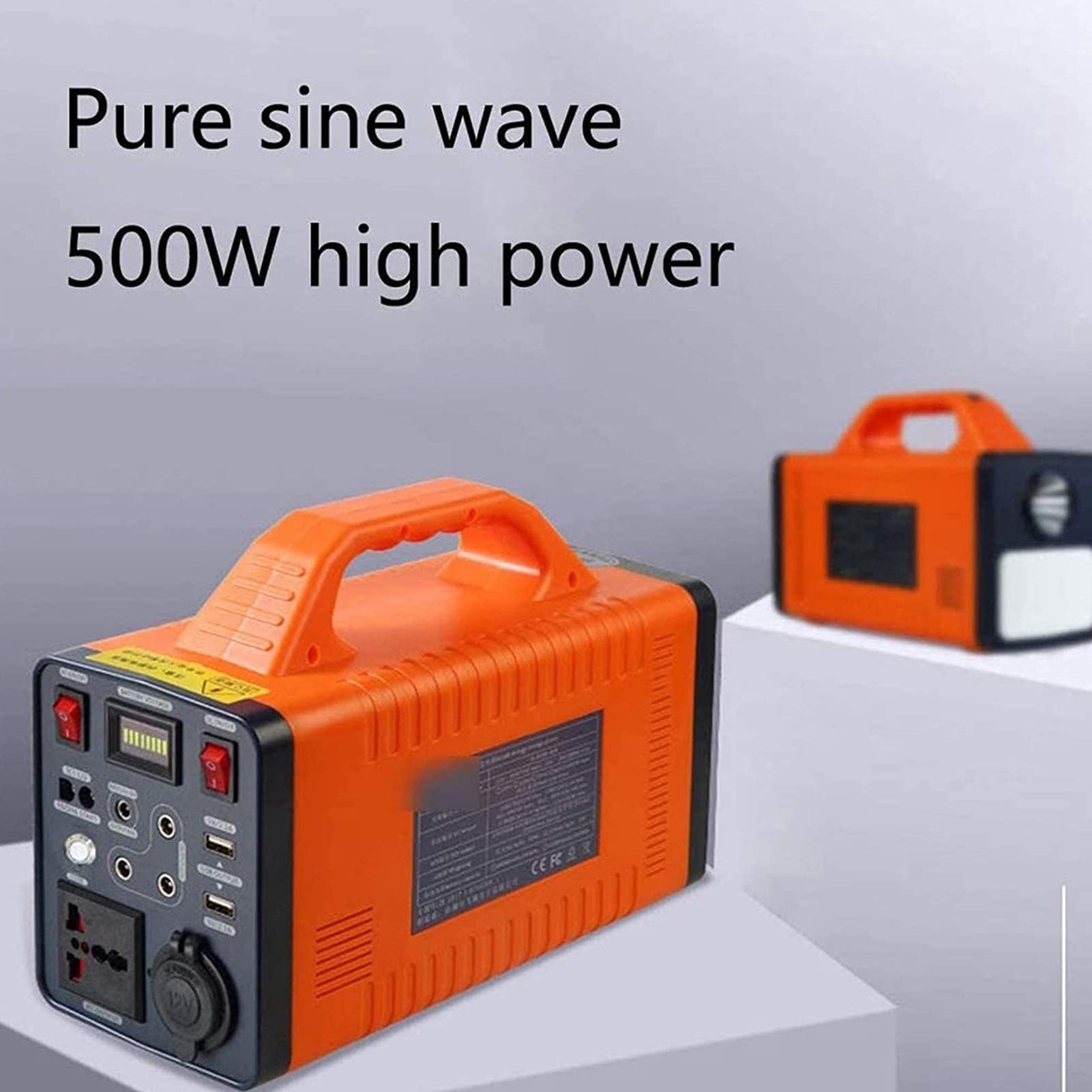 Generatore Solare Portatile, Power Bank Esterno 220 V Onda sinusoidale, 12 V CC e USB e accendisigari per Viaggi di Campeggio di Emergenza all'aperto