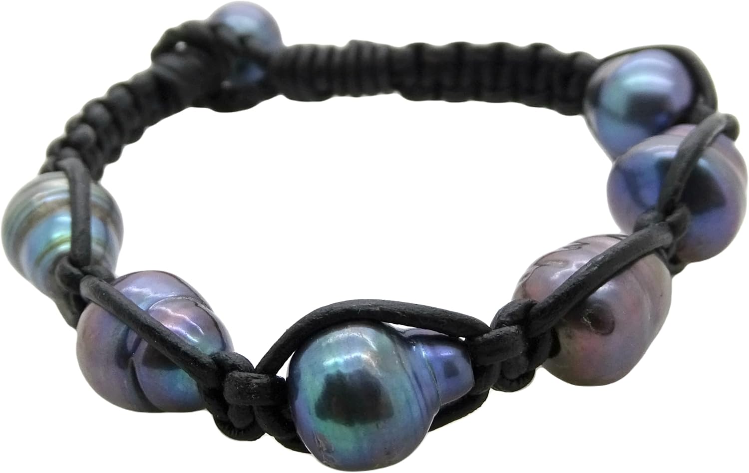 CrazyAss Jewelry Designs peacock baroque pearl bracelet, wrap bracelet for men and women