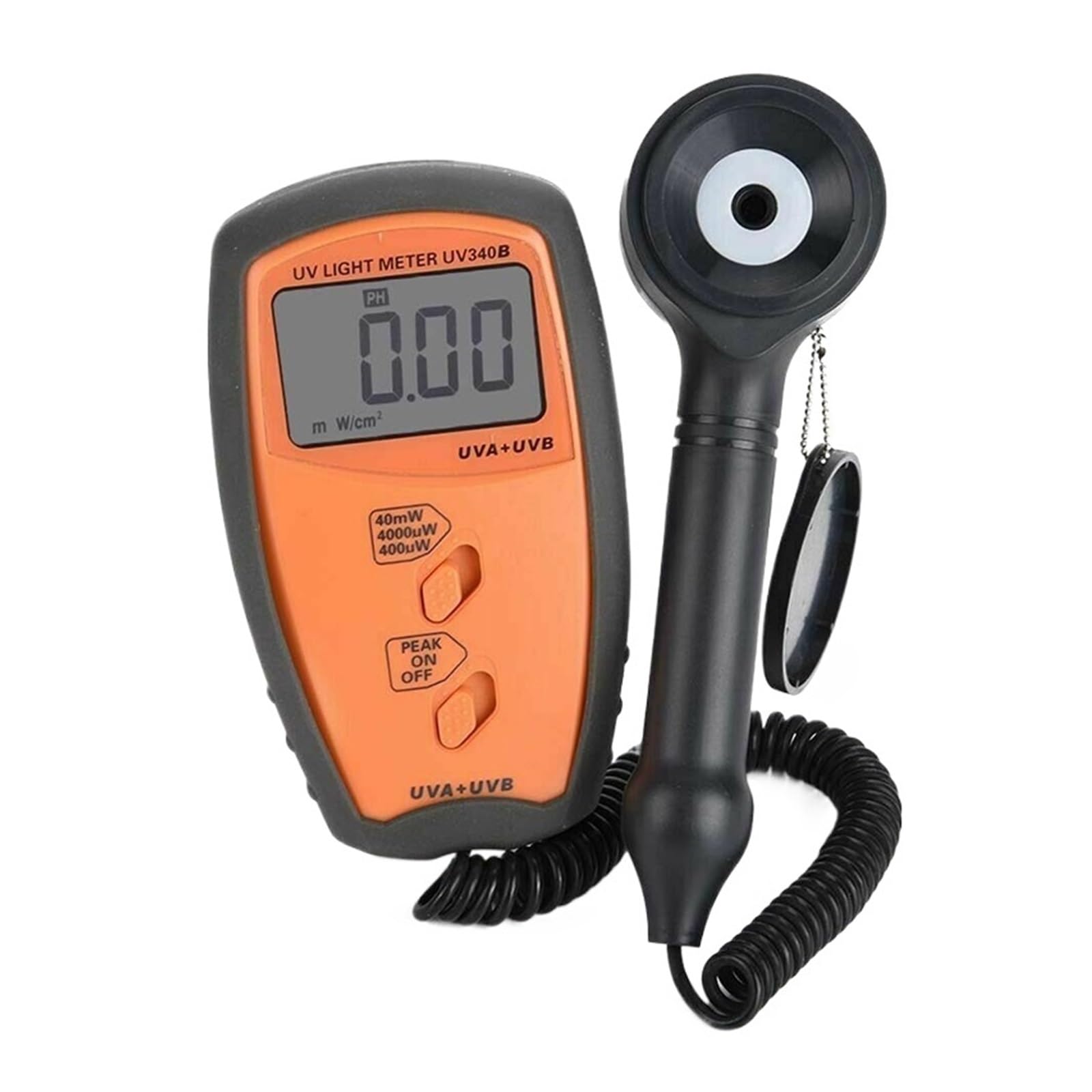 Probador UV, Iluminómetro UV Comprobador de UV Comprobador de intensidad UVA y UVB Comprobador de radiación UV Fotómetro