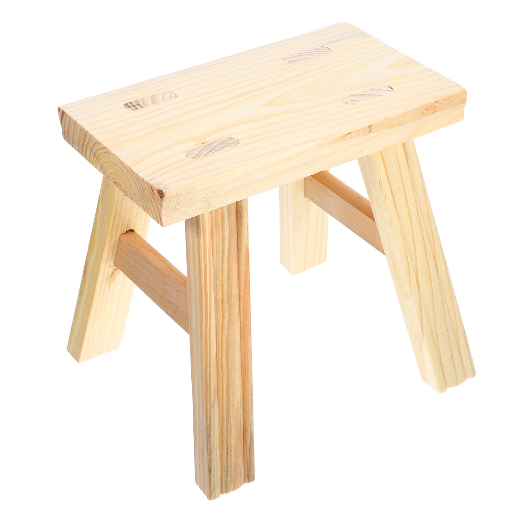 Cabilock Petit Tabouret en Bois pour Garçon et Filles, Surface Lisse, Structure Stable, Bords Arrondis, Cuisine et Chambre