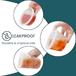 WGCC Deli Containers with Lids 48 Sets- Disposable Soup Containers 8oz, 16oz, 32oz - Plastic Containers with Lids, Food Container Leakproof, BPA Free/Microwave/Freezer/Dishwasher Safe