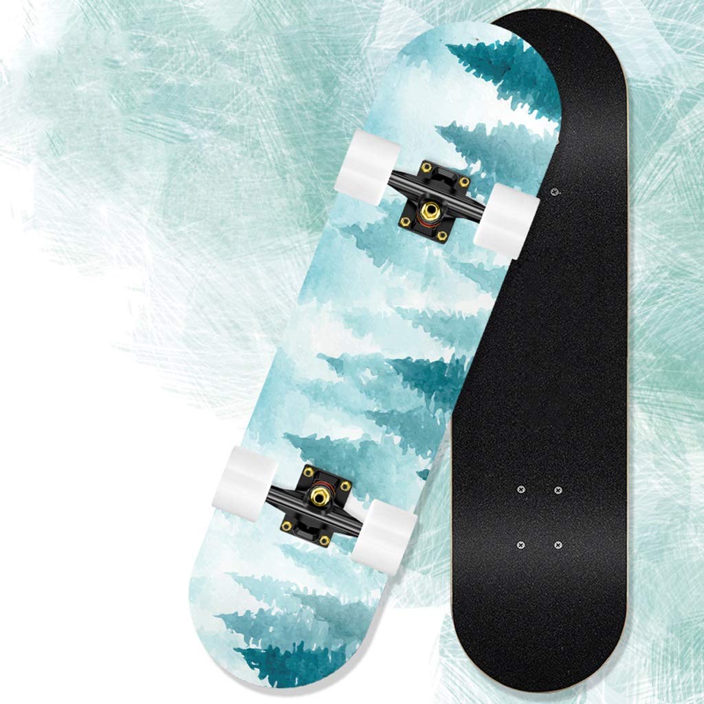 TXTC 31''x 8 '' Complete Longboard for Les Débutants Enfants Garçons Filles Jeunes Adultes, Planches À roulettes Standard avec 7 Lays Érable Pont Skateboards Pro, De Skateboard Longboard (Color : B)
