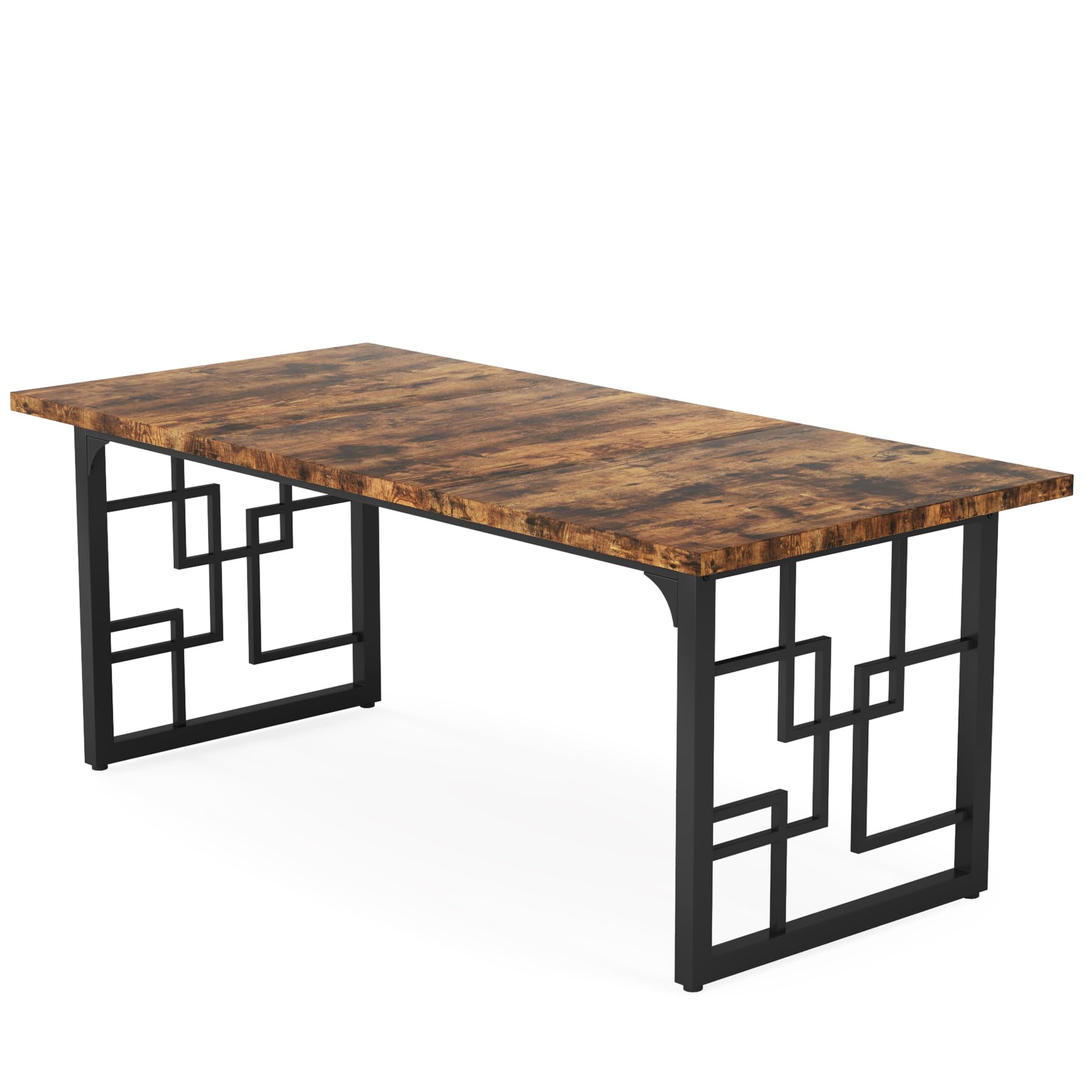 Tribesigns Escritorio de Ordenador, 160 x 80 x 75 cm Mesa de Estudio de Ordenador para Mesa de Comedor Mesa de Conferencia, Marrón Rústico