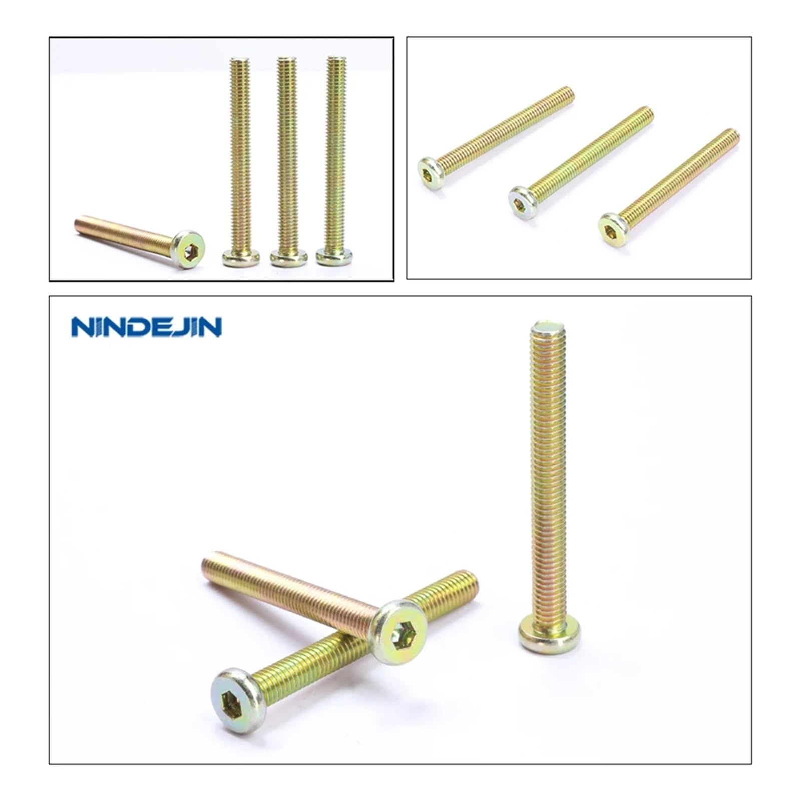Vis Hexagonale à Douille M8 – Zinc Plaqué – Lot De Boulons De Fixation – Uxcell
