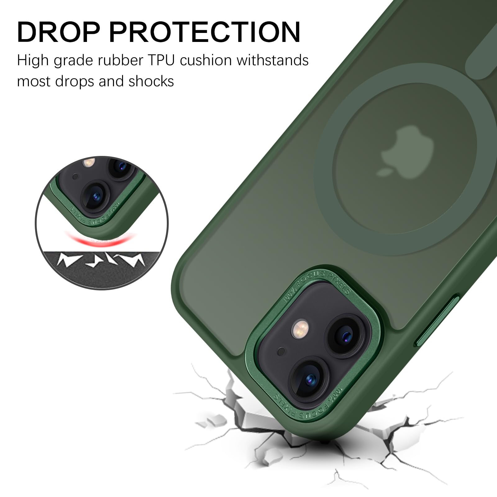 BENTOBEN Custodia per iPhone 12 Pro MAX Magnetica [Compatibile con MagSafe] Ricarica Wireless Cover iPhone 12 Pro MAX Custodia con Anello Supporto Invisibile Protezione Traslucida Opaco Antiurto -Nero