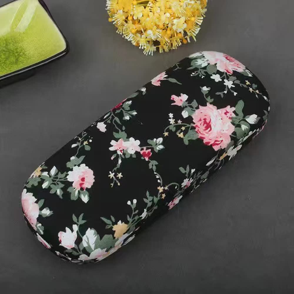 PERFECTSIGHT Hard Shell Eyeglasses Case, Kawaii Protective Glasses Case for Kids, Cute Eyeglass Case for Women Men Girls: Black