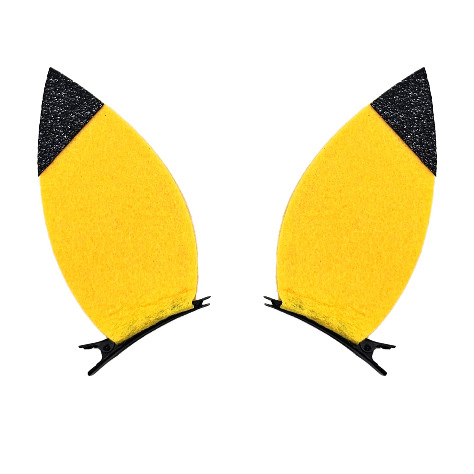 Cartoon Animal Ears Hair Clips Glitter Halloween Costume Accessories Yellow