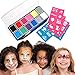 Herenear Pintura Cara 12 Colores, 1 Purpurinas, 3 Pinceles, Maquillaje Arte Paleta...