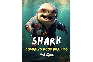 Shark Coloring Book For Kids Ages 4-8: Crafting with Ocean's Rulers