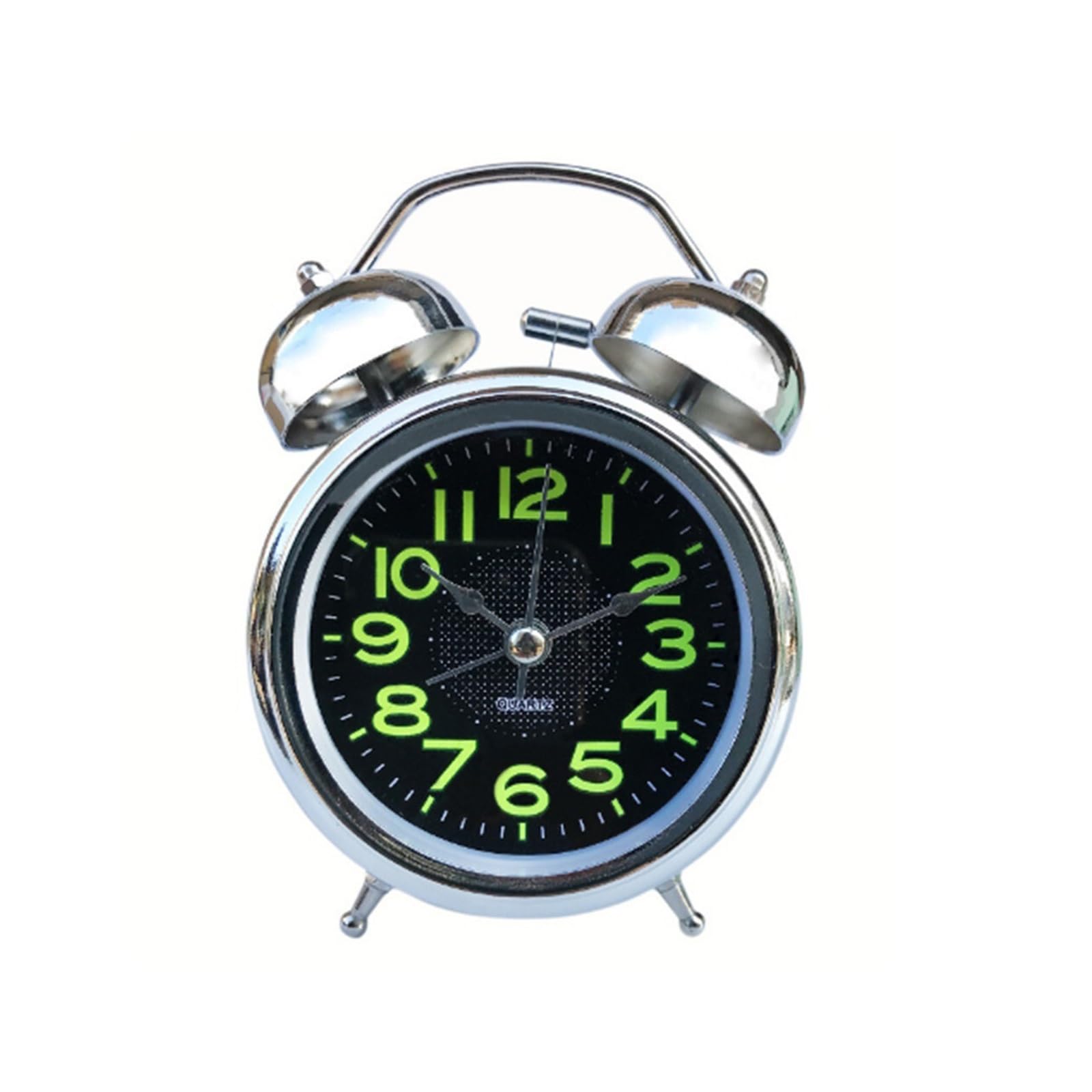 BMKGODN alarm clock， Super Loud Metal with Nightlight Retro Bedside Clock Silent Table Desk