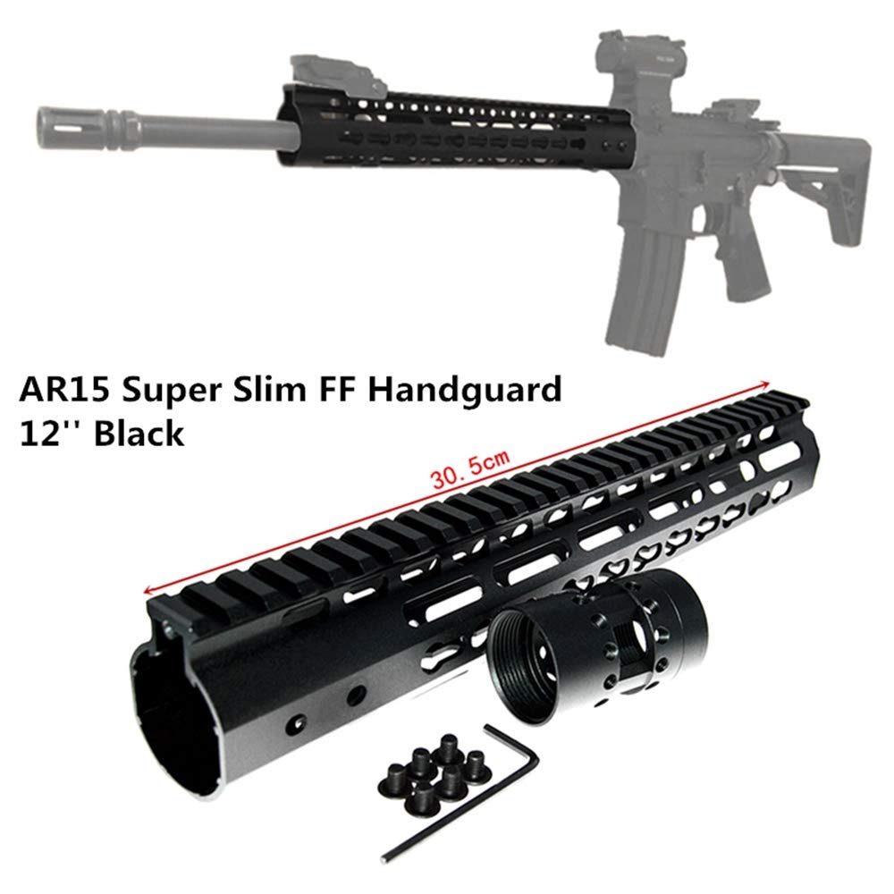 FIRECLUB 7" 9" 10" 12" 13.5" 15" AR15 Free Float Keymod Handguard Picatinny Rail with Barrel Nut for Hunting Tactical