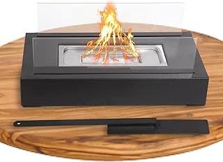 Table Fire Pit, Portable Table Fireplace, Table Top, Personal Mini Fireplace, Mini Personal Fireplace and Smores Maker for Indoor and Outdoor Use Elinrat