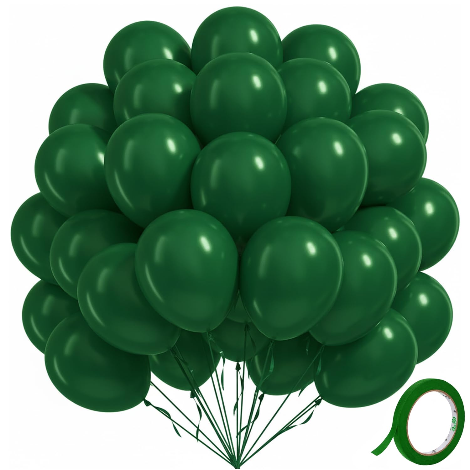 Dark Green Balloons 12 Inch Pack of 50 | Durable Latex Party Balloons for Birthday, Wedding, Anniversary & Event Decoration-image-37