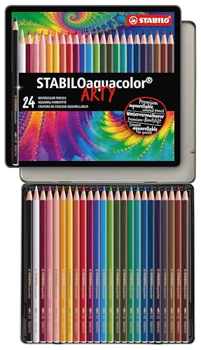 STABILO - Aquarell-Buntstift - STABILOaquacolor - ARTY - 24er Metalletui