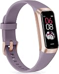 Fitness Tracker avec fréquence cardiaque 24/7, Blood Pressure Blood Oxygen Sleep Monitor, Compteur Step avec 1,10'' AMOLED Écran de couleur, IP68 Suivi d'activité imperméable, Pedomètre de montres intelligentes pour les femmes hommes