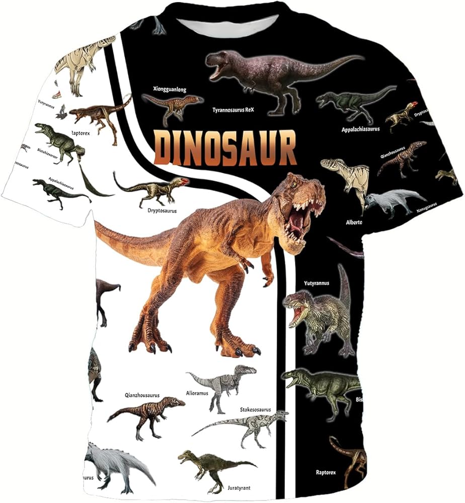 Kids Novelty Graphic T-Shirt 3D Digital Print Casual Short Sleeve Shirt Summer T