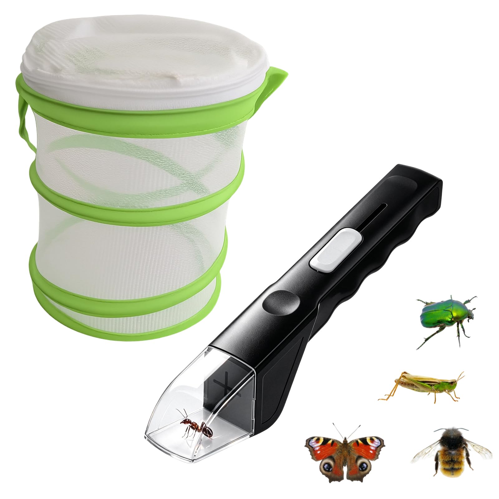 Spider Catcher Bug Catcher Butterfly Kit, Spider Catcher Long Handle with Vacuum Function, Insect Catcher for Home Use, Butterfly Net for Caterpillar to Butterfly Kit